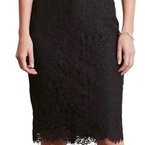 J.Crew Collection Lace Pencil Skirt in black, NEW!